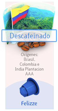 Felizze cafe de origenes: Brasil, Colombia e India Plantacion AAA