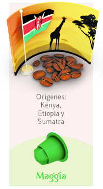 Magia cafe de origen Kenya, Etiopia y Sumatra